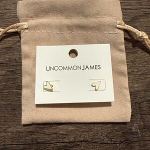 Uncommon James Gold Open Heart Stud Earrings